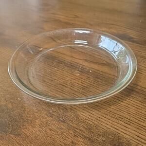 Vintage Fire King Anchor Hocking Pie Plate Pie Pan 460 Clear Glass 9" Round